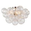 Load image into Gallery viewer, Farmhouze Light-Glam 3-Light Swirled Glass Globe Bubble Flush Mount Chandelier-Chandelier-3-Light-Nickel