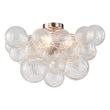 Load image into Gallery viewer, Farmhouze Light-Glam 3-Light Swirled Glass Globe Bubble Flush Mount Chandelier-Chandelier-3-Light-Nickel