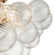 Load image into Gallery viewer, Farmhouze Light-Glam 3-Light Swirled Glass Globe Bubble Flush Mount Chandelier-Chandelier-3-Light-Nickel