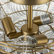 Load image into Gallery viewer, Farmhouze Light-Glam 3-Light Swirled Glass Globe Bubble Flush Mount Chandelier-Chandelier-3-Light-Nickel