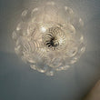 Load image into Gallery viewer, Farmhouze Light-Glam 3-Light Swirled Glass Globe Bubble Flush Mount Chandelier-Chandelier-3-Light-Nickel
