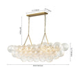 Load image into Gallery viewer, Farmhouze Light-Glam Swirled Glass Globe Brass Island Chandelier-Chandelier-Brass-