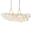 Load image into Gallery viewer, Farmhouze Light-Glam Swirled Glass Globe Brass Island Chandelier-Chandelier-Brass-
