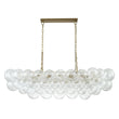 Load image into Gallery viewer, Farmhouze Light-Glam Swirled Glass Globe Brass Island Chandelier-Chandelier-Brass-