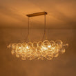 Load image into Gallery viewer, Farmhouze Light-Glam Swirled Glass Globe Brass Island Chandelier-Chandelier-Brass-