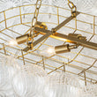 Load image into Gallery viewer, Farmhouze Light-Glam Swirled Glass Globe Brass Island Chandelier-Chandelier-Brass-