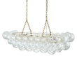 Load image into Gallery viewer, Farmhouze Light-Glam Swirled Glass Globe Brass Island Chandelier-Chandelier-Brass-
