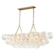 Load image into Gallery viewer, Farmhouze Light-Glam Swirled Glass Globe Brass Island Chandelier-Chandelier-Brass-