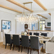 Load image into Gallery viewer, Farmhouze Light-Glam Swirled Glass Globe Brass Island Chandelier-Chandelier-Brass-