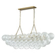 Load image into Gallery viewer, Farmhouze Light-Glam Swirled Glass Globe Brass Island Chandelier-Chandelier-Brass-