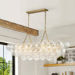 Load image into Gallery viewer, Farmhouze Light-Glam Swirled Glass Globe Brass Island Chandelier-Chandelier-Brass-