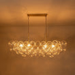 Load image into Gallery viewer, Farmhouze Light-Glam Swirled Glass Globe Brass Island Chandelier-Chandelier-Brass-