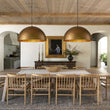 Load image into Gallery viewer, Farmhouze Light-Industrial 1-Light Hammered Oversized Metal Dome Pendant-Chandelier-Aged Brass-15in