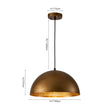Load image into Gallery viewer, Farmhouze Light-Industrial 1-Light Hammered Oversized Metal Dome Pendant-Chandelier-Dark Silver-23in