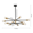 Load image into Gallery viewer, Farmhouze Light-Industrial Classic Linear Sputnik Light Fixture-Chandelier-6-Light-