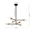 Load image into Gallery viewer, Farmhouze Light-Industrial Classic Linear Sputnik Light Fixture-Chandelier-6-Light-