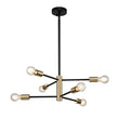 Load image into Gallery viewer, Farmhouze Light-Industrial Classic Linear Sputnik Light Fixture-Chandelier-6-Light-
