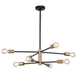 Load image into Gallery viewer, Farmhouze Light-Industrial Classic Linear Sputnik Light Fixture-Chandelier-6-Light-