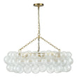 Load image into Gallery viewer, Farmhouze Light-Kitchen Dining Swirled Glass Bubble Round Chandelier-Chandelier-32in-