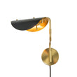 Load image into Gallery viewer, Farmhouze Light-Mid-Century 1-Light Adjustable Wall Light Sconce-Wall Sconce-Brass+Black-