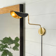Load image into Gallery viewer, Farmhouze Light-Mid-Century 1-Light Adjustable Wall Light Sconce-Wall Sconce-Brass+Black-