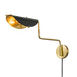 Load image into Gallery viewer, Farmhouze Light-Mid-Century 1-Light Adjustable Wall Light Sconce-Wall Sconce-Brass+Black-