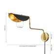 Load image into Gallery viewer, Farmhouze Light-Mid-Century 1-Light Adjustable Wall Light Sconce-Wall Sconce-Brass+Black-