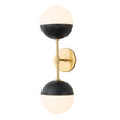 Load image into Gallery viewer, Farmhouze Light-Mid-century 2-Light Milky Glass Globe Vanity Wall Light-Wall Sconce-Nickel-