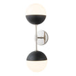 Load image into Gallery viewer, Farmhouze Light-Mid-century 2-Light Milky Glass Globe Vanity Wall Light-Wall Sconce-Nickel-