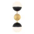 Load image into Gallery viewer, Farmhouze Light-Mid-century 2-Light Milky Glass Globe Vanity Wall Light-Wall Sconce-Nickel-