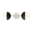 Load image into Gallery viewer, Farmhouze Light-Mid-century 2-Light Milky Glass Globe Vanity Wall Light-Wall Sconce-Nickel-