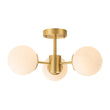 Load image into Gallery viewer, Farmhouze Light-Mid Century 3-Light Opal Glass Globe Ceiling Light-Ceiling Light-Brass-3-Light