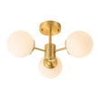 Load image into Gallery viewer, Farmhouze Light-Mid Century 3-Light Opal Glass Globe Ceiling Light-Ceiling Light-Brass-3-Light