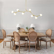 Load image into Gallery viewer, Farmhouze Light-Mid Century 8-Light Sputnik Chandelier-Chandelier-Black-