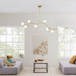 Load image into Gallery viewer, Farmhouze Light-Mid Century 8-Light Sputnik Chandelier-Chandelier-Gold-