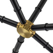 Load image into Gallery viewer, Farmhouze Light-Mid-Century Black Brass 5-Light Linen Shade Chandelier-Chandelier-5-Light-