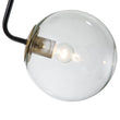 Load image into Gallery viewer, Farmhouze Light-Modern 3-Light Glass Globe Semi Flush Ceiling Light-Ceiling Light-Black Brass + Clear Glass-