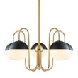 Load image into Gallery viewer, Farmhouze Light-Modern 5-Light Goose Arm Opal Glass Globe Chandelier-Chandelier-Nickel-