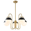 Load image into Gallery viewer, Farmhouze Light-Modern 5-Light Goose Arm Opal Glass Globe Chandelier-Chandelier-Nickel-
