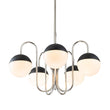 Load image into Gallery viewer, Farmhouze Light-Modern 5-Light Goose Arm Opal Glass Globe Chandelier-Chandelier-Nickel-