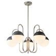Load image into Gallery viewer, Farmhouze Light-Modern 5-Light Goose Arm Opal Glass Globe Chandelier-Chandelier-Nickel-