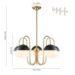 Load image into Gallery viewer, Farmhouze Light-Modern 5-Light Goose Arm Opal Glass Globe Chandelier-Chandelier-Nickel-