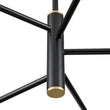 Load image into Gallery viewer, Farmhouze Light-Modern 5-Light Metal Sputnik Linear Chandelier-Chandelier-Black+Brass-