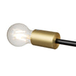 Load image into Gallery viewer, Farmhouze Light-Modern 5-Light Metal Sputnik Linear Chandelier-Chandelier-Black+Brass-