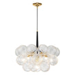 Load image into Gallery viewer, Farmhouze Light-Modern 6-Light Dimmable Cluster Glass Globe Bubble Chandelier-Chandelier-6-Light-Black
