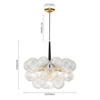 Load image into Gallery viewer, Farmhouze Light-Modern 6-Light Dimmable Cluster Glass Globe Bubble Chandelier-Chandelier-6-Light-Black