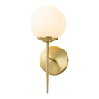 Load image into Gallery viewer, Farmhouze Light-Modern Brass 1-Light Frosted Glass Globe Wall Sconce-Wall Sconce-1-Light-Brass (Pre-Order)