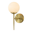 Load image into Gallery viewer, Farmhouze Light-Modern Brass 1-Light Frosted Glass Globe Wall Sconce-Wall Sconce-1-Light-Brass (Pre-Order)