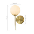 Load image into Gallery viewer, Farmhouze Light-Modern Brass 1-Light Frosted Glass Globe Wall Sconce-Wall Sconce-1-Light-Brass (Pre-Order)