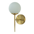 Load image into Gallery viewer, Farmhouze Light-Modern Brass 1-Light Frosted Glass Globe Wall Sconce-Wall Sconce-1-Light-Brass (Pre-Order)